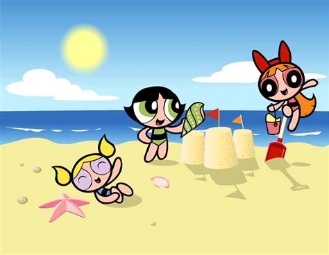 Powerpuff Girls On The Beach Behance