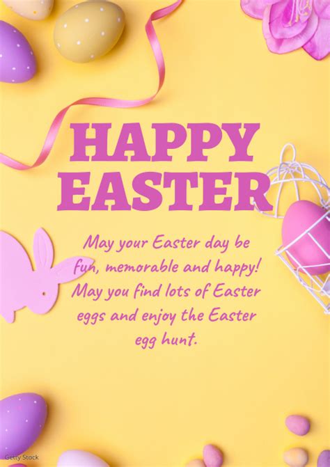 Happy Easter Greeting Card Wishes Text Ad Template Postermywall