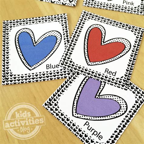 Printable Colored Hearts Playing Cards Kids Activities Blog