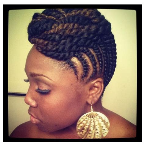 Then give them a little twirl which will make a curl at the end. 2021 Latest Two Strand Twist Updo Hairstyles for Natural Hair