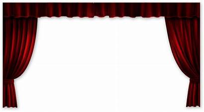 Curtain Clipart Stage Curtains Transparent Theatre Frame