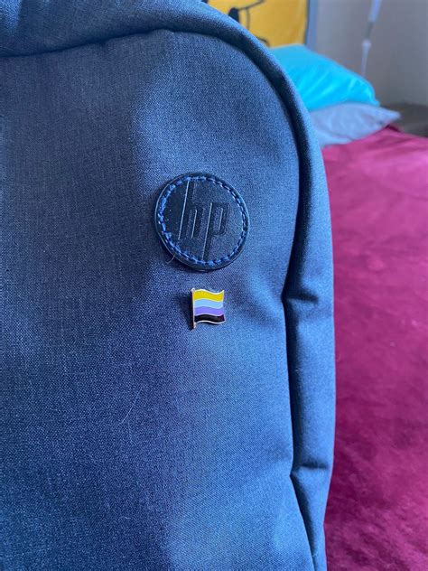Non Binary Enby Pride Wavy Flag Pin ⋆ Pride Shop Nz Free Shipping