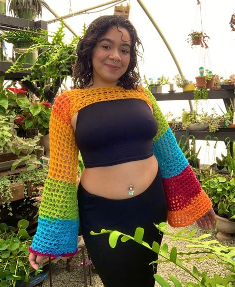 Crochet Super Cropped Sweater Imnotrosey On Ig