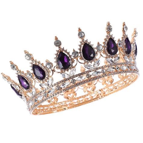 Buy Beaupretty Jeweled Baroque Queen Crown Purple Rhinestone Wedding