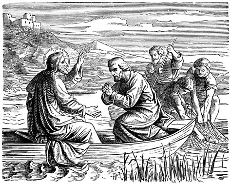 The Miraculous Draught Of Fish Jesus Fishes With His Disciples