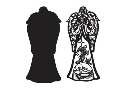 Angel Scene Dxf Downloads Files For Laser Cutting And Cnc Router