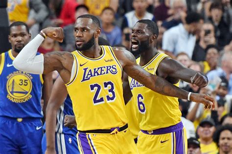Los angeles lakers forward lebron james (23) takes the ball down court in the second half of the game against the golden state warriors at staples center. LeBron James to rest for Lakers vs. Warriors