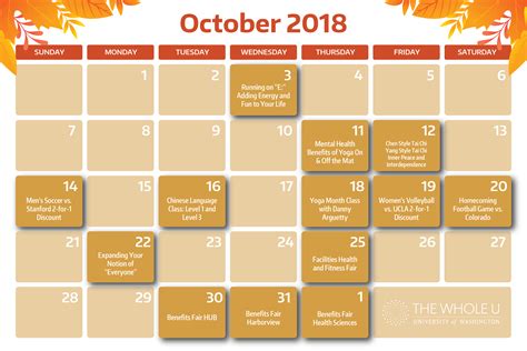 Kick Off Fall With October Events The Whole U