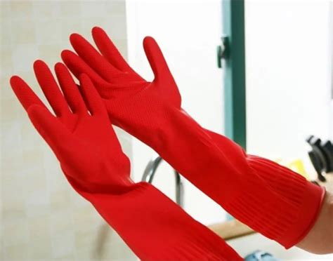 Hot Sale Rubber Latex Gloves Unisex Women Dish Washing Cleaning Long