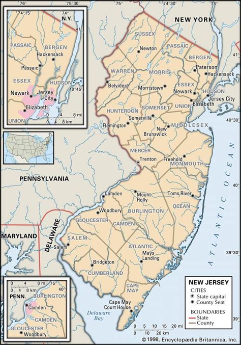 State And County Maps Of New Jersey Pertaining To