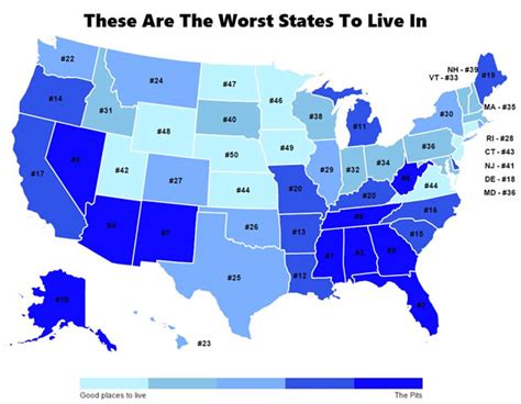 The sixth cheapest state in america is georgia to live in. Do You Live in These 10 Worst States in the USA? - Neatorama