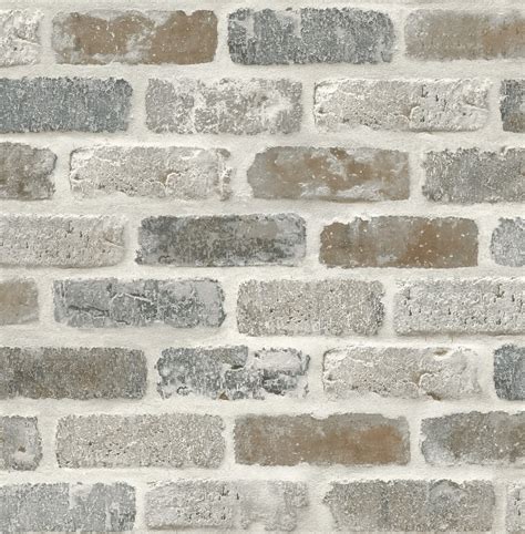 Washed Faux Brick Peel & Stick Wallpapers by Grace & Gardenia - The Savvy Decorator