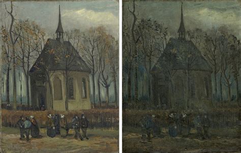 Congregation Leaving The Reformed Church In Nuenen Vincent Van Gogh