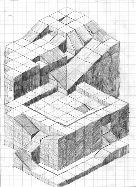 Cool Isometric Drawings Fun With Isometric Paper 03 By Paul Heaston Via