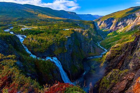 The Beautiful Vøringfossen Norway Beautiful Waterfalls Norway Landscape
