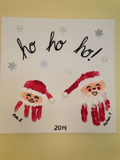 Santa And Mrs Claus Handprint Craft I Love How This Turned Out