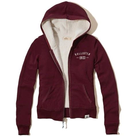 Hollister Sherpa Lined Logo Graphic Hoodie 60 Liked On Polyvore