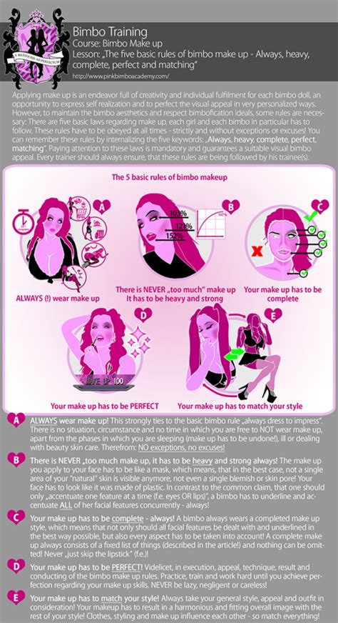 The Pba Guide To Bimbo Makeup 2 The 5 Basic Rules For Bimbo Make Up Pink Bimbo Academy