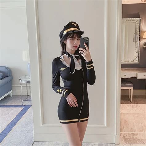 flight attendant role play dress women erotic cosplay uniform costume sexy lingerie porno air