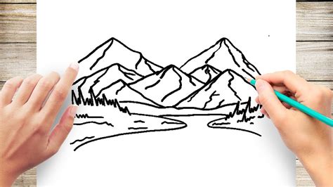 How To Draw Mountain Youtube