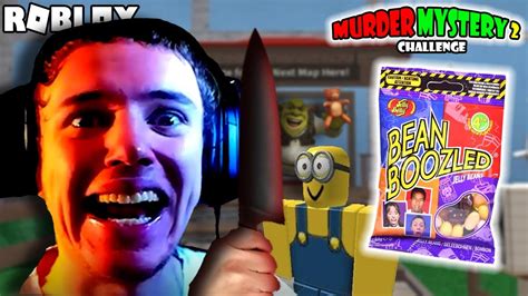 Roblox The Murder Mystery 2 Bean Boozled Challenge Youtube