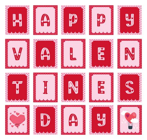 7 Best Images Of Valentines Printable Banner Templates Valentine