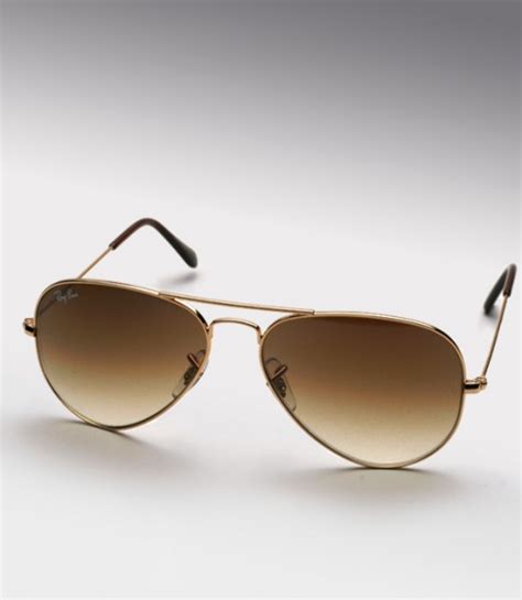 Ray Ban Aviator Rb 3025 Sunglasses Gold Brown Gradient