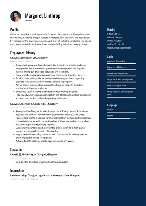 Lawyer Cv Examples Writing Tips Free Guide Resume Io