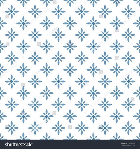 Adorable Floral Geometric Seamless Vector Pattern 134363570