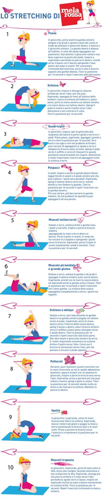 Questi vanno poi ripetuti a fine attività, per facilitare il. Stretching: gli esercizi da fare per allungarti- Melarossa