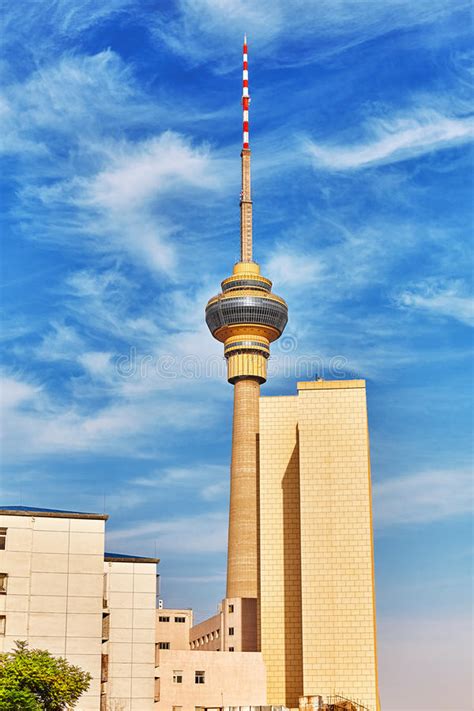 Constructed in 1992, cctv tower is the tallest structure in beijing with the height of 405 meters including the tip of its antenna, the third in china and the sixth in the world. CCTV Tower, In Beijing, China. Stock Image - Image of ...