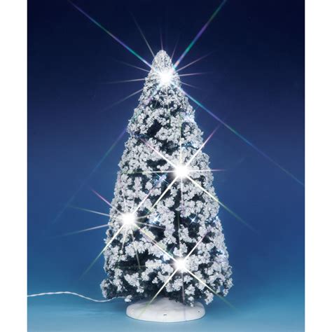 Large Sparkling Winter Tree Christmas Village Collectible—sears