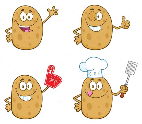 Potato Character Collection 1 ~ Illustrations On Creative Market