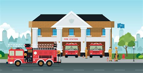 Fire Station Stock Illustration Download Image Now Istock