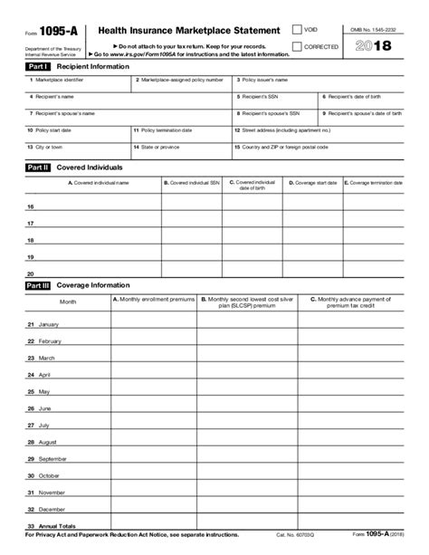 Printable Irs Form 1095a Printable Forms Free Online
