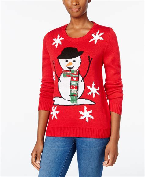 Karen Scott Snowman Holiday Sweater Only At Macys Sweaters Holiday