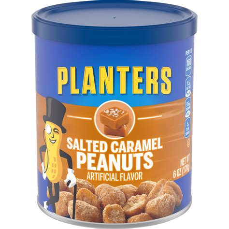 Planters Salted Caramel Peanuts 6 Oz Canister