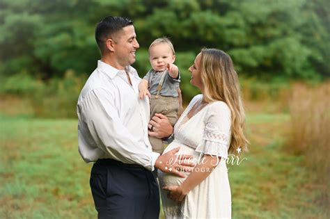 Golden Sunset Maternity Portraits In A Field Saratoga Springs