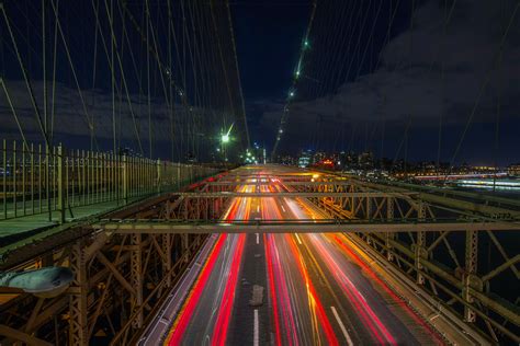 Free Images Light Architecture Traffic Night River New York City