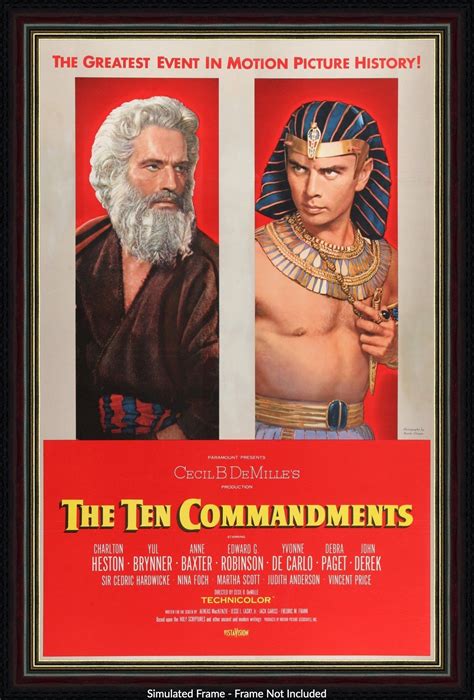 Ten Commandments 1956 Ten Commandments Yul Brynner Movie Posters