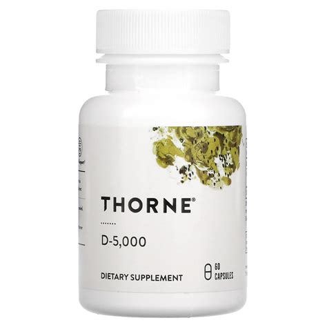 Thorne Research Vitamin D 5000 60 Capsules Hilife Vitamins