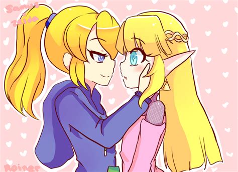 Give Me A Kiss Please Zelda LoZ Crossover Samus Aran The Legend Of Zelda Metroid