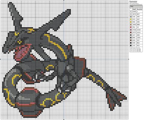 Rayquaza Pixel Art Pokemon Pixel Art Grid Pokemon Cross Stitch Images