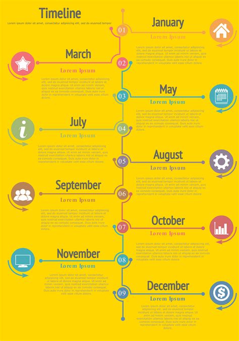 Monthly Timeline Infographic Templat Simple Infographic Maker Tool By