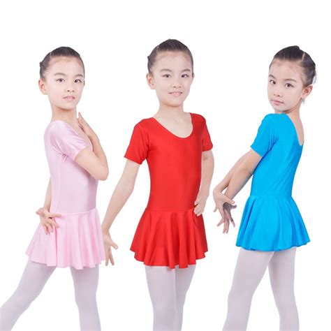 Kids Girls Gymnastics Short Sleeve Ballet Dance Outfit Leotards With