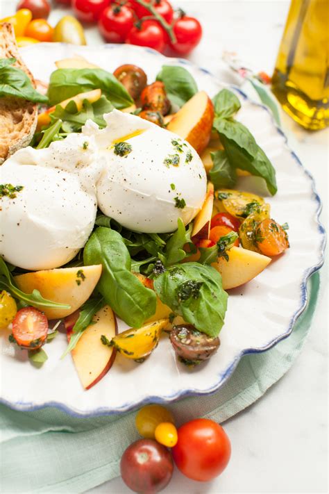 Burrata And Peach Salad Fig And Thyme