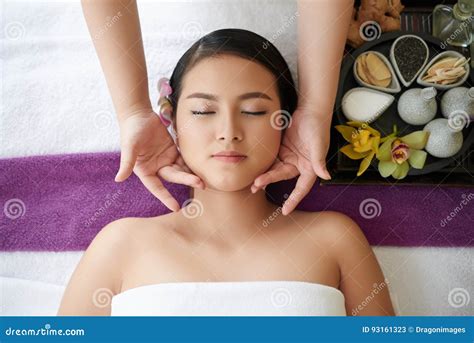 Rejuvenating Facial Massage Stock Image Image Of Towel Wellbeing 93161323