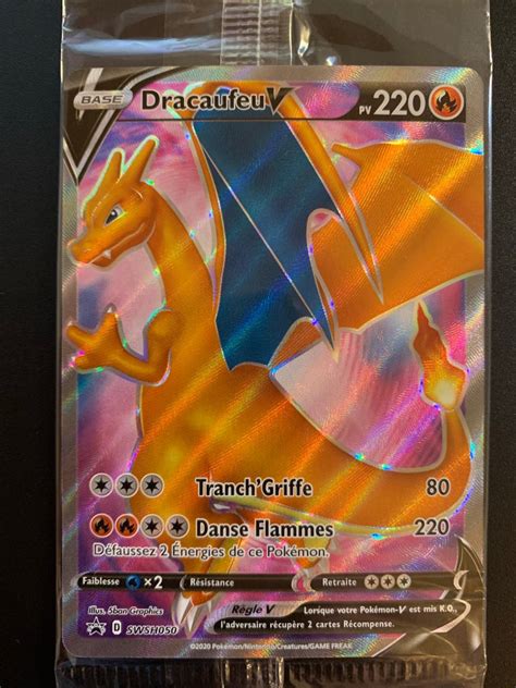 Carte Pokémon Dracaufeu V Black Star Promos Swsh050 Pv220 Version