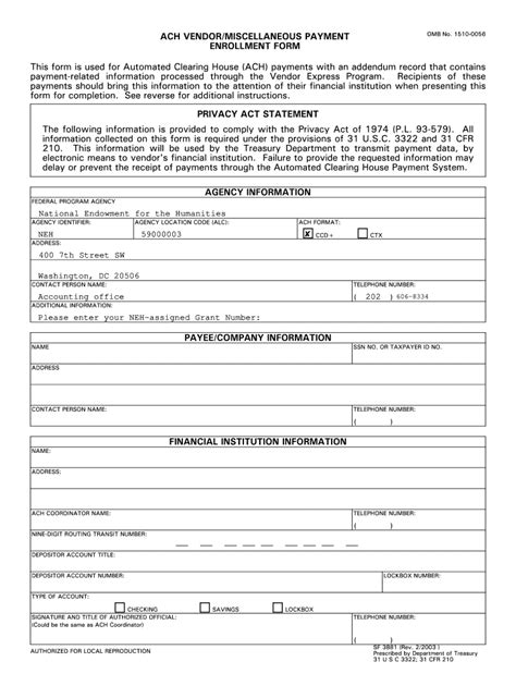 Blank Ach Form 2020 2022 Fill And Sign Printable Template Online Us