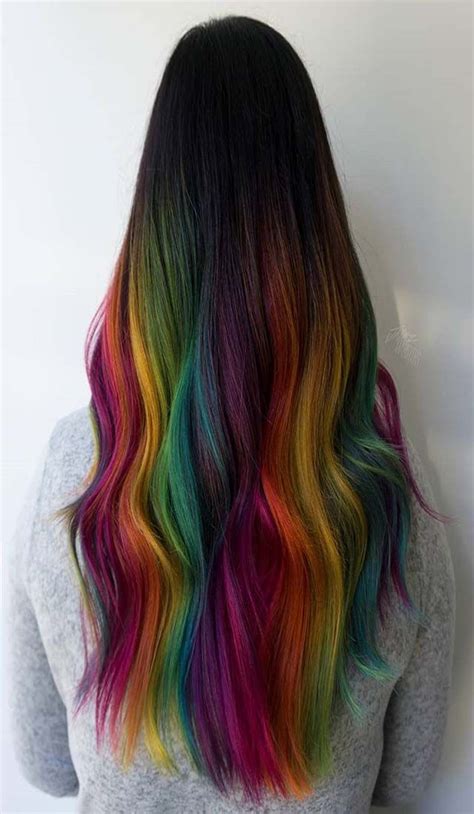 Rainbow Hairs Are Just Amazing For 2019 Rainbow Hair Color Creative